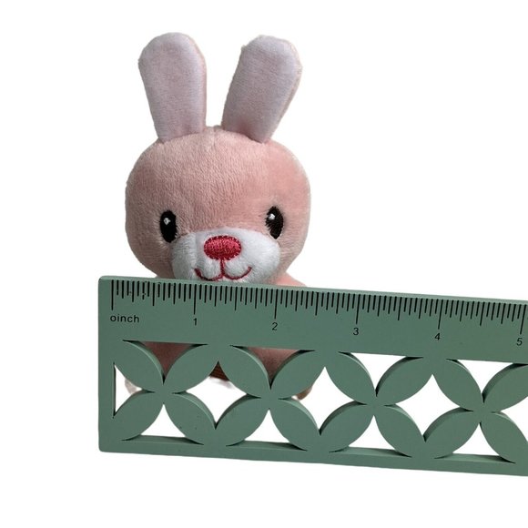 Spark Create Imagine Plush Rattle Pals Bunny Rabbit Stuffed Animal 4" Lovey Pink - Picture 8 of 12